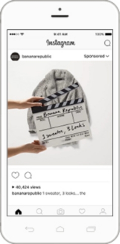 Instagram広告の掲載イメージ