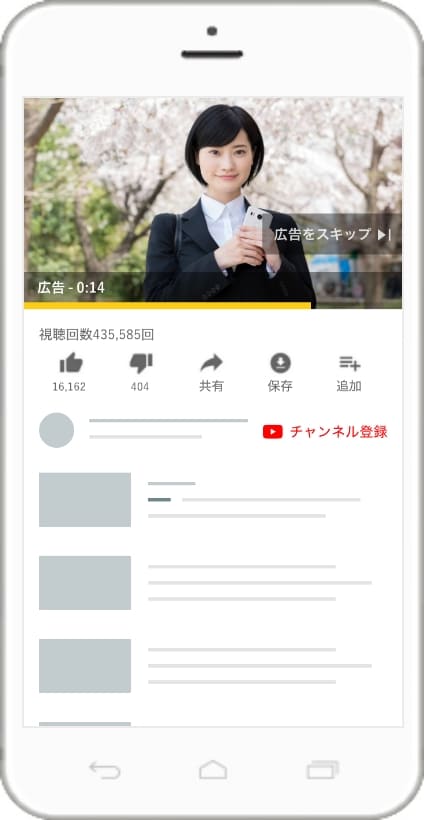 インストリーム広告の掲載イメージ
