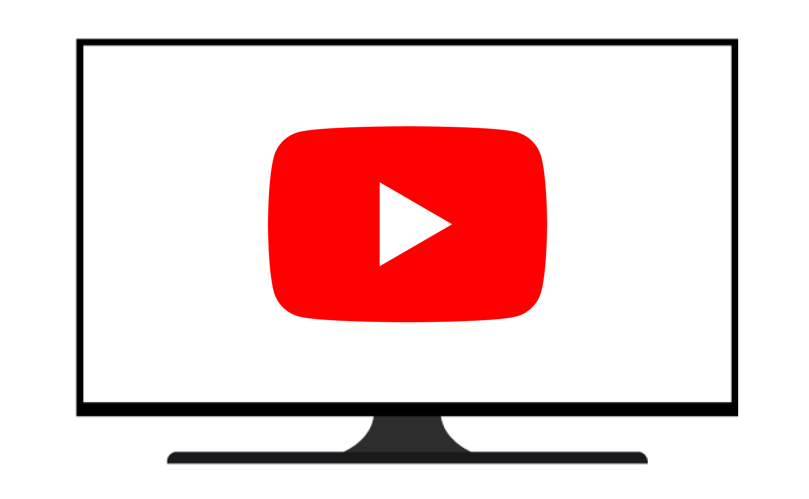 YouTubeをテレビで視聴するイメージ図
