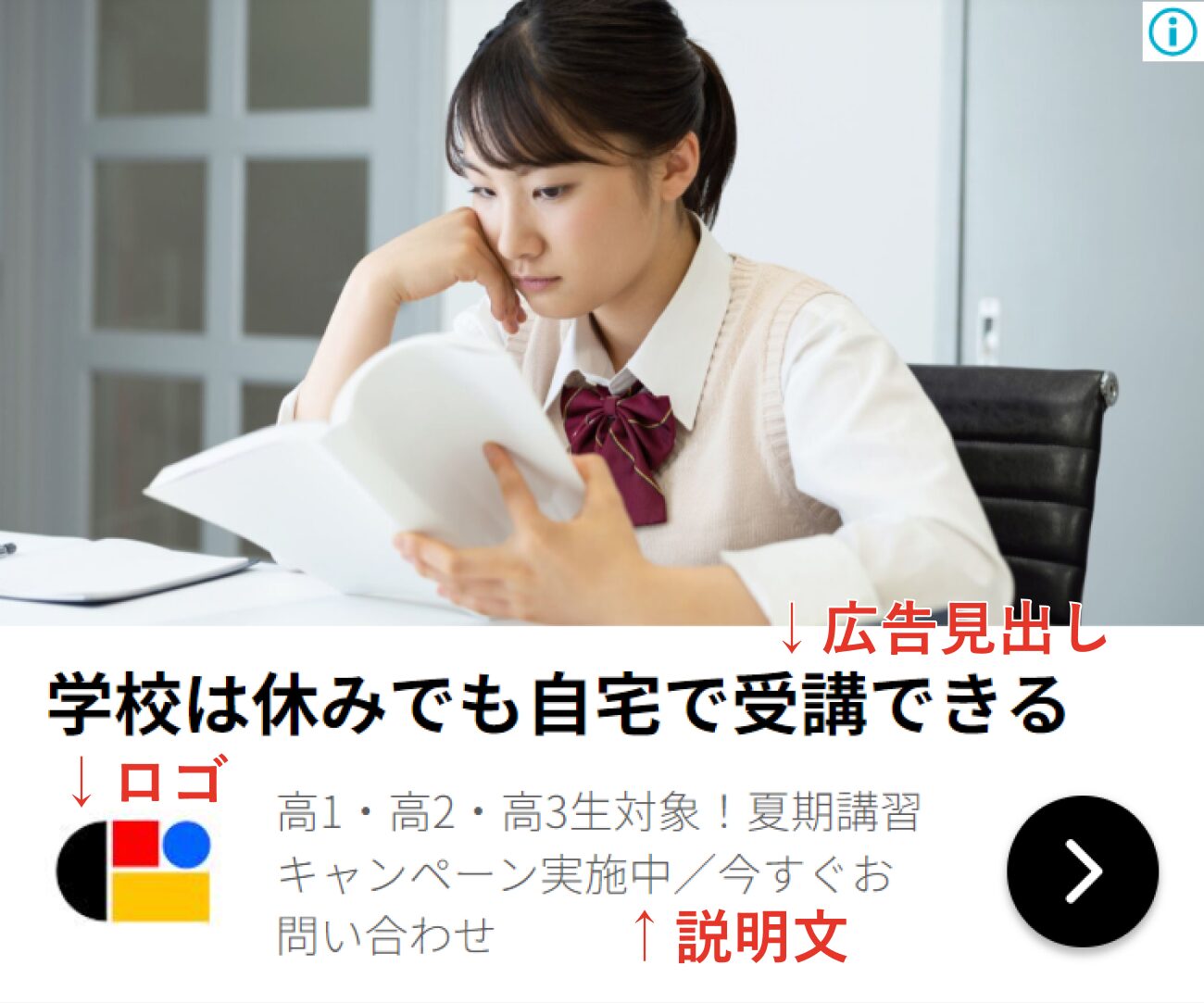 レスポンシブディスプレイ広告、掲載例のキャプチャ①